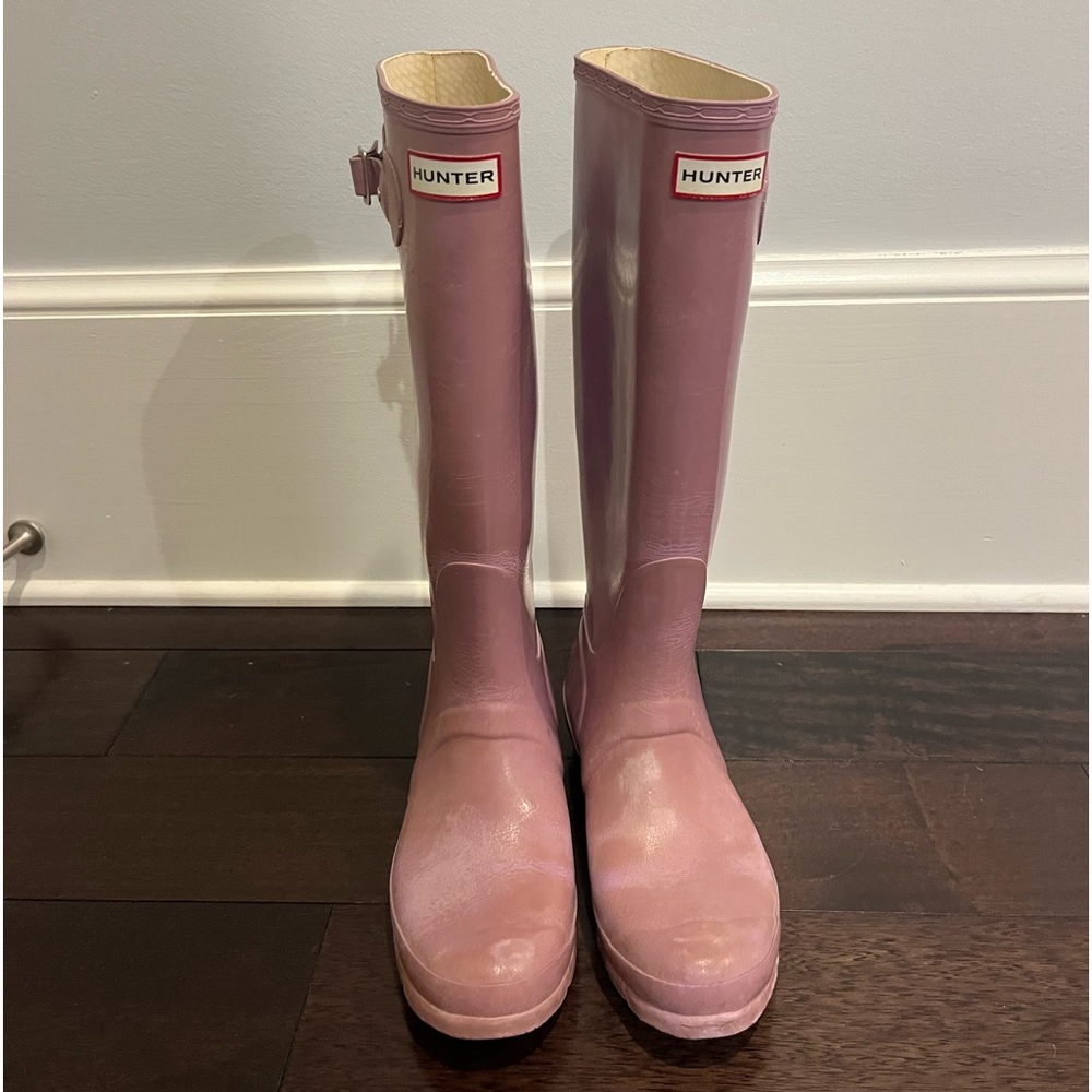 PURPLE TALL HUNTER RAINBOOTS